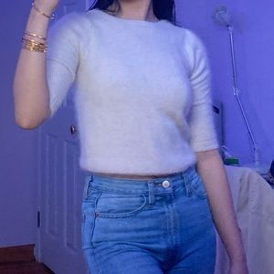 Zara Fuzzy Cropped Sweater